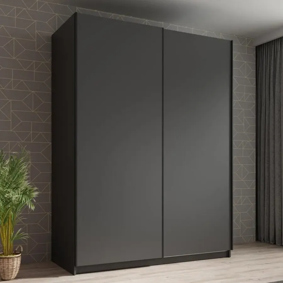 Meubella - Kledingkast Ganaro - Grijs - 150 cm