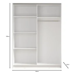 Meubella - Kledingkast Ganaro - Wit - 150 cm
