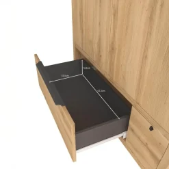 Kledingkasten|Kledingkasten-Meubella - Kledingkast Harlow - Eiken - 145 cm