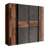 Kledingkasten|Kledingkasten-Meubella - Kledingkast Kassel - Old wood - Grijs - 200 cm