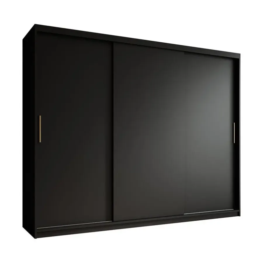 Meubella - Kledingkast Mandalin - Zwart - 250 cm