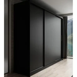 Meubella - Kledingkast Mandalin - Zwart - 250 cm