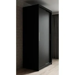 Kledingkasten|Kledingkasten-Meubella - Kledingkast Mandalin - Zwart - 100 cm