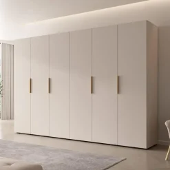 Draaideurkasten-Meubella - Kledingkast Marquesa - Beige - 300 cm