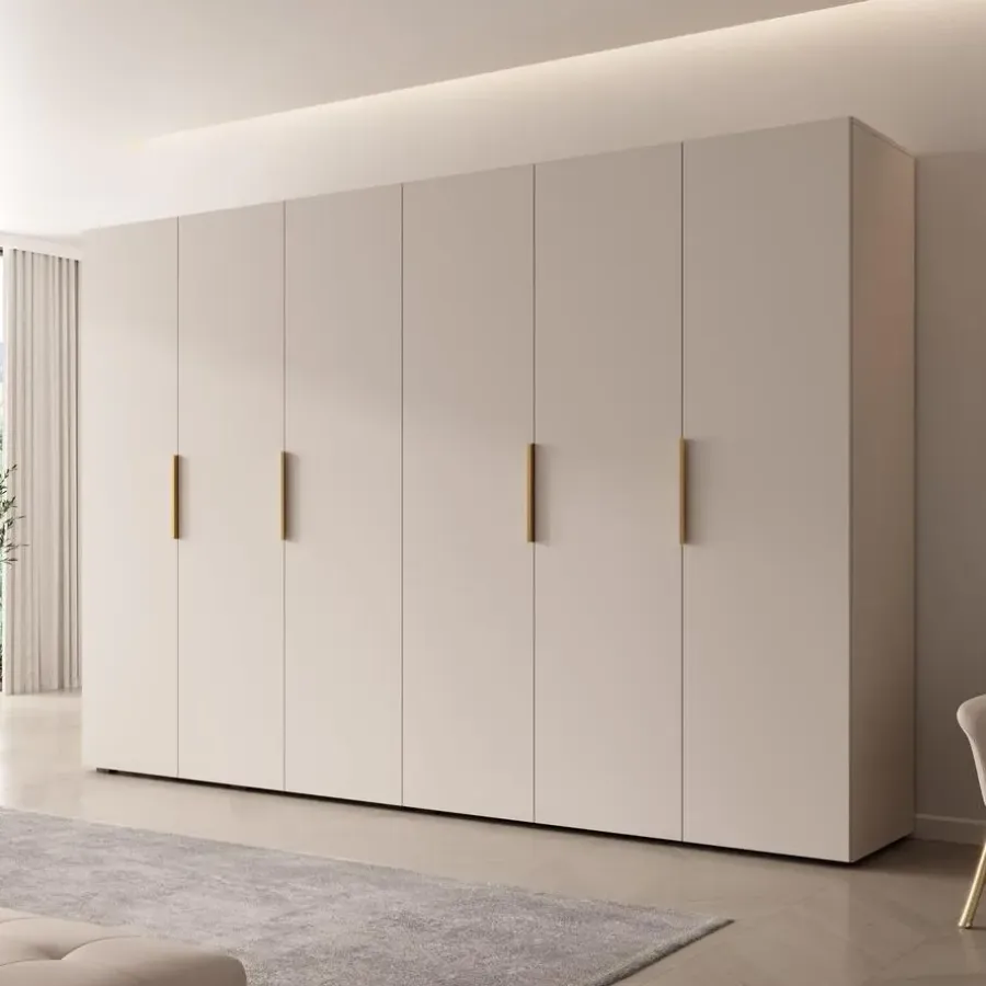 Draaideurkasten-Meubella - Kledingkast Marquesa - Beige - 300 cm