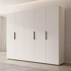 Draaideurkasten-Meubella - Kledingkast Marquesa - Wit - 250 cm