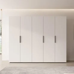 Draaideurkasten-Meubella - Kledingkast Marquesa - Wit - 250 cm