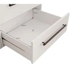 Kledingkasten|Kledingkasten-Meubella - Kledingkast Mayen - Wit - 145 cm