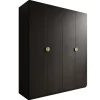 Meubella - Kledingkast Monor - Zwart eiken - 180 cm