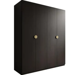 Meubella - Kledingkast Monor - Zwart eiken - 180 cm