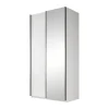 Meubella - Kledingkast Rocky - Wit - 100 cm - Met spiegel