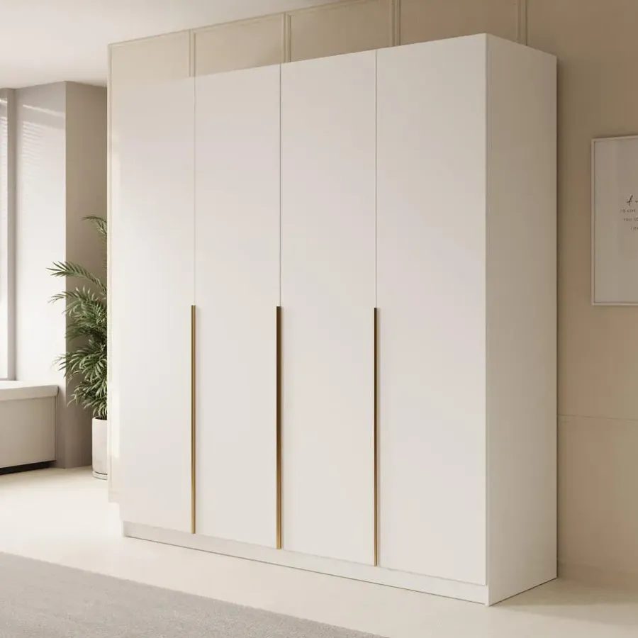 Meubella - Kledingkast Sabre 2 - Wit - 200 cm