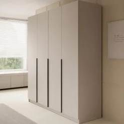 Draaideurkasten-Meubella - Kledingkast Sabre - Beige - 200 cm