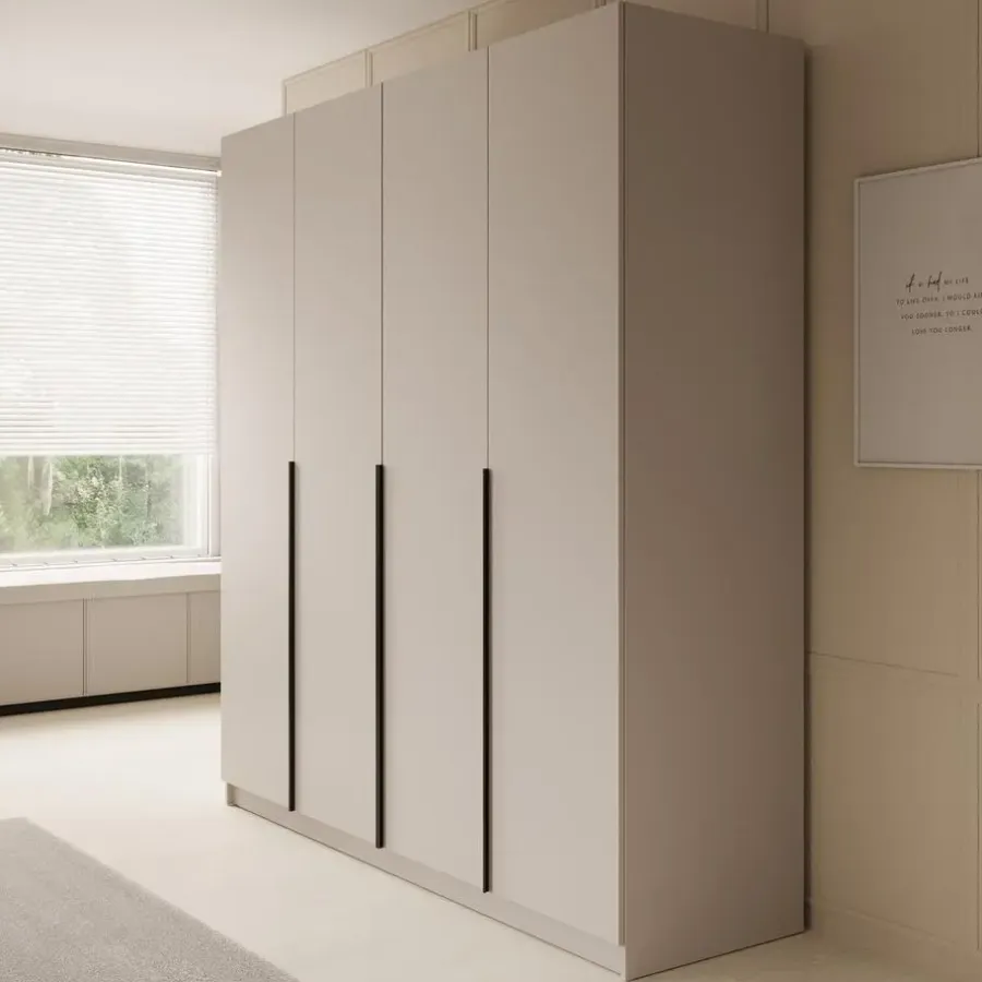Draaideurkasten-Meubella - Kledingkast Sabre - Beige - 200 cm