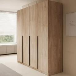 Draaideurkasten-Meubella - Kledingkast Sabre - Eiken - 200 cm