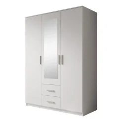 Draaideurkasten-Meubella - Kledingkast Tyko - Wit - 150 cm