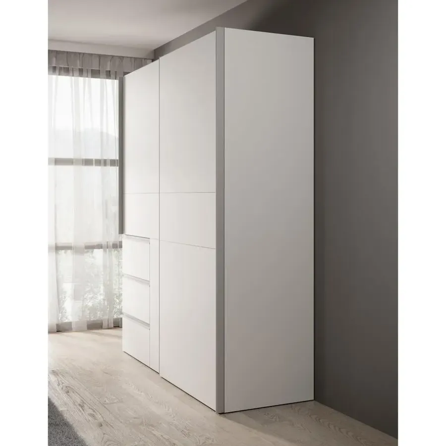 Meubella - Kledingkast Walter - Wit - 170 cm