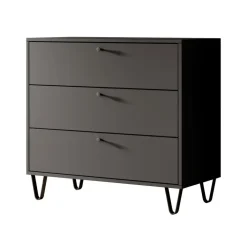 Ladekasten|Ladekasten-Meubella - Ladekast Apula - Antraciet - 84 cm