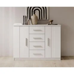Dressoirs-Meubella - Ladekast Blake - Wit - 120 cm
