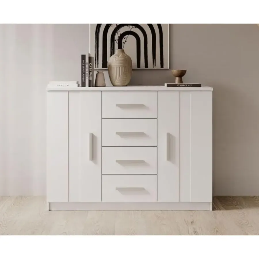 Dressoirs-Meubella - Ladekast Blake - Wit - 120 cm