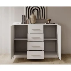 Dressoirs-Meubella - Ladekast Blake - Wit - 120 cm