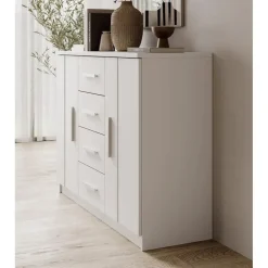 Dressoirs-Meubella - Ladekast Blake - Wit - 120 cm