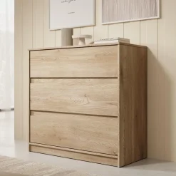 Ladekasten|Ladekasten-Meubella - Ladekast Cuarto - Eiken - 91 cm