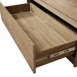 Ladekasten|Ladekasten-Meubella - Ladekast Cuarto - Eiken - 91 cm