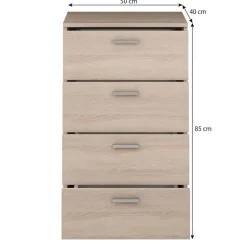 Meubella - Ladekast Dento - Wit - 50 cm