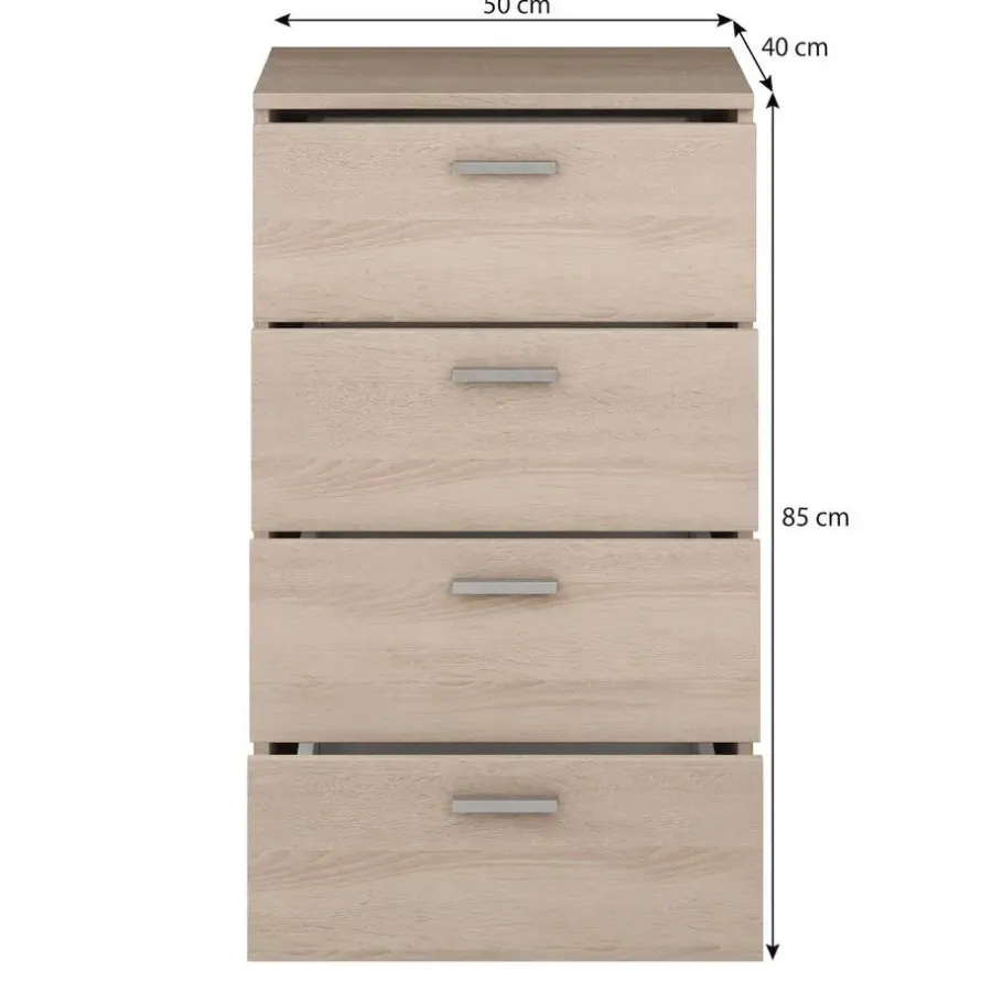 Meubella - Ladekast Dento - Wit - 50 cm