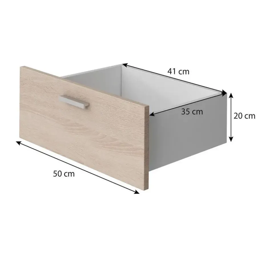 Meubella - Ladekast Dento - Wit - 50 cm