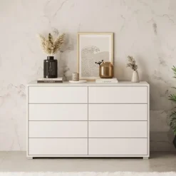Ladekasten|Ladekasten-Meubella - Ladekast Gideon 2 - Wit - 120 cm