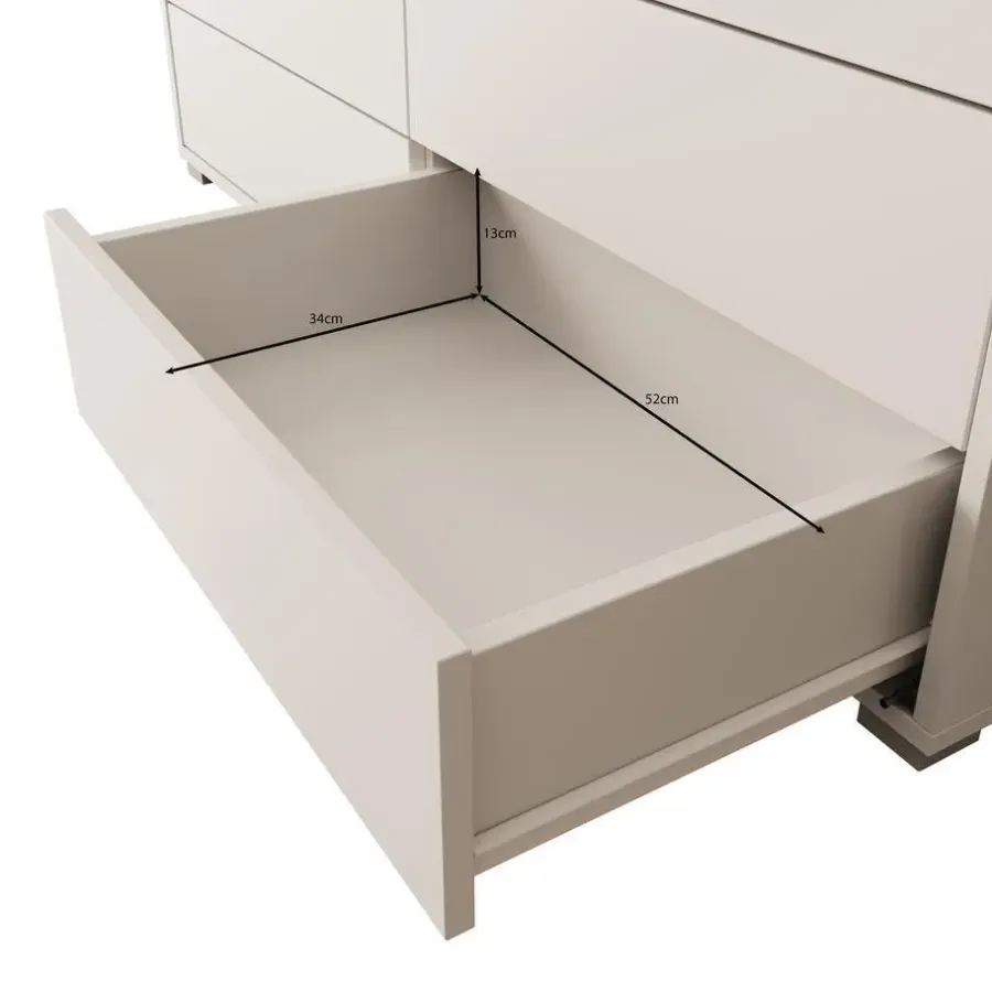 Ladekasten|Ladekasten-Meubella - Ladekast Gideon 2 - Wit - 120 cm
