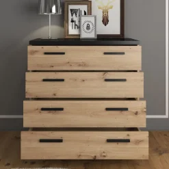 Meubella - Ladekast Incala - Eiken - 90 cm
