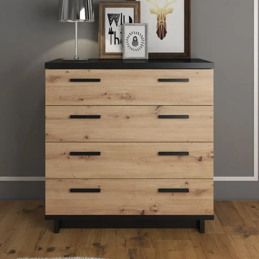 Meubella - Ladekast Incala - Eiken - 90 cm