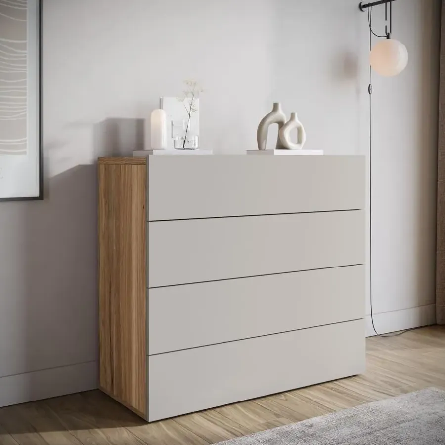 Ladekasten|Ladekasten-Meubella - Ladekast Innocent - Beige - 100 cm