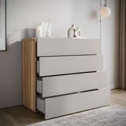 Ladekasten|Ladekasten-Meubella - Ladekast Innocent - Beige - 100 cm