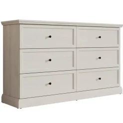 Meubella - Ladekast Leroy - Wit eiken - 146 cm