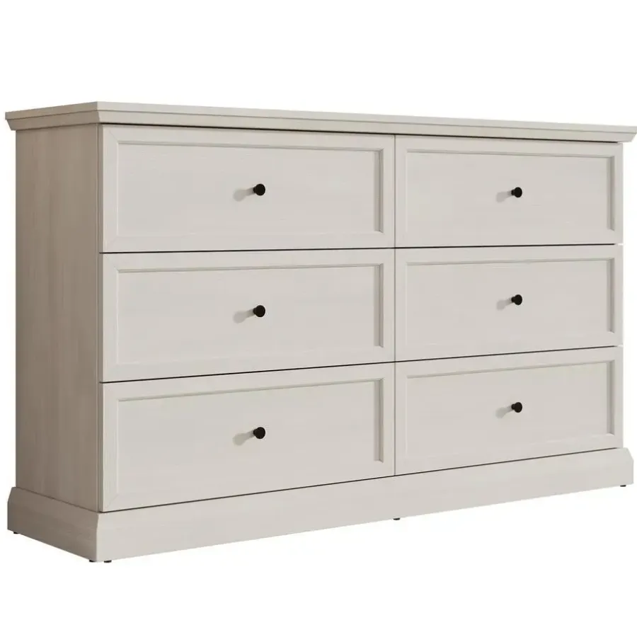 Meubella - Ladekast Leroy - Wit eiken - 146 cm