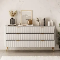 Meubella - Ladekast Lima - Beige - 163 cm
