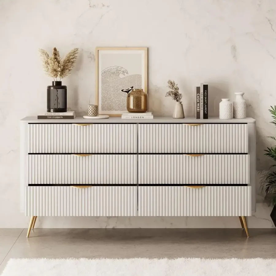 Meubella - Ladekast Lima - Beige - 163 cm