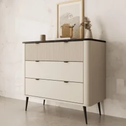 Ladekasten|Ladekasten-Meubella - Ladekast Mace - Beige - 90 cm
