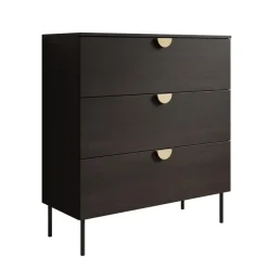 Meubella - Ladekast Monor - Zwart eiken - 100 cm