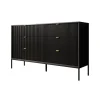 Ladekasten|Ladekasten-Meubella - Ladekast Navil - Zwart - 154 cm