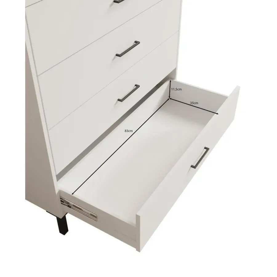 Ladekasten|Ladekasten-Meubella - Ladekast Vidor - Eiken - 93 cm