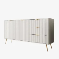 Dressoirs-Meubella - Lima - Dressoir - Wit - 163 cm