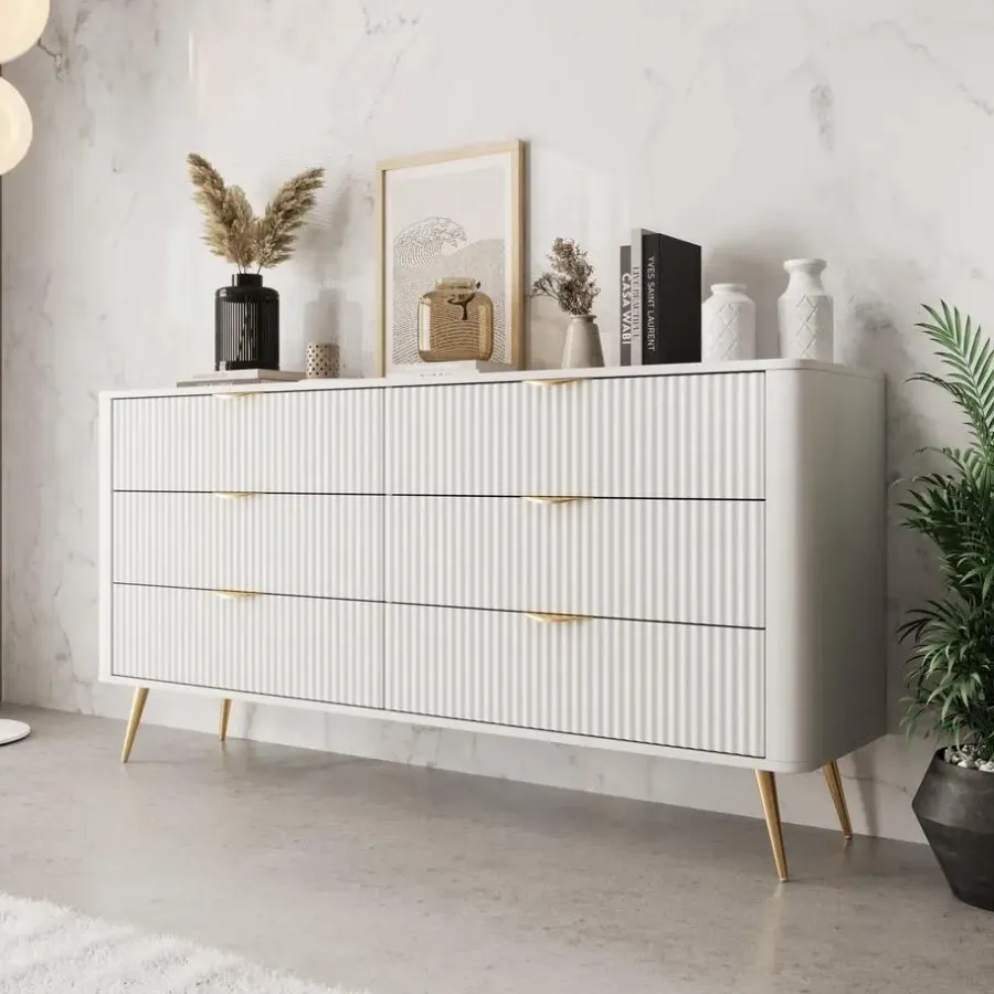 Ladekasten|Ladekasten-Meubella - Lima - Ladekast - Wit - 163 cm