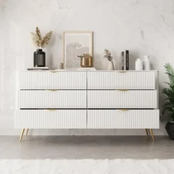 Ladekasten|Ladekasten-Meubella - Lima - Ladekast - Wit - 163 cm