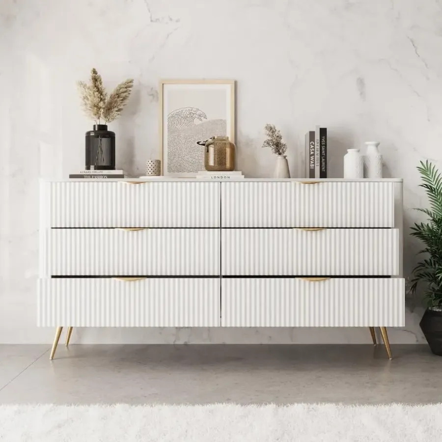Ladekasten|Ladekasten-Meubella - Lima - Ladekast - Wit - 163 cm