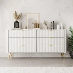 Ladekasten|Ladekasten-Meubella - Lima - Ladekast - Wit - 163 cm